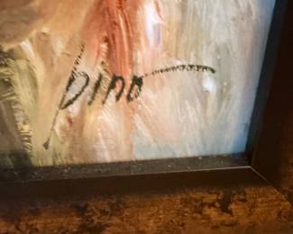 #20 - $50 - Late night tea framed art 22wx26t Paul Chabas