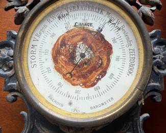 #51 - $300 - Barometer combo clock Zeerdoog bronze & metal