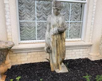 #75 - $150 - Concrete statue of lady (outside)