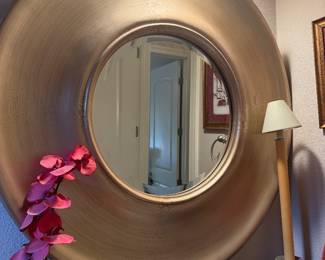 #59 - $48 - Round gold lightweight mirror 39"