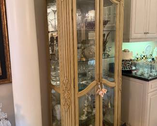 #49B - $300 - Curio cabinet with glass doors & sides 32x15x78