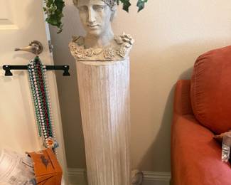 #55 - $100 - Cream pedestal with head 49x14
