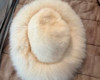 #74 - $80 - White mink hat