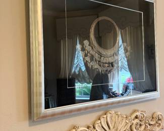 #50 - $220 - Thai dress silver necklace in shadow frame 33x42