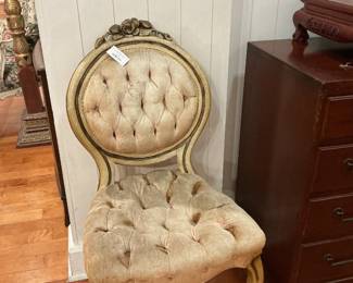 Louis XV - Style Fautequila Side Chair Late 19th Early 20th Century