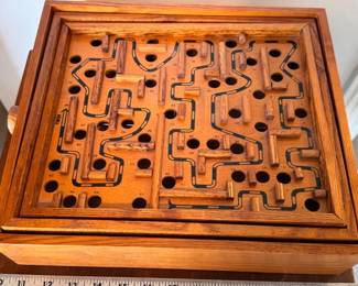 Thomas Pacconi vintage wooden labyrinth game