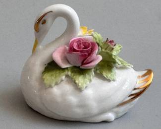 Royal Adderley bone china swan