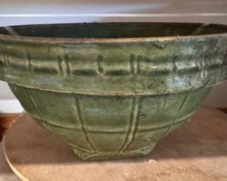 Vintage Yellow ware and brown stoneware bowls