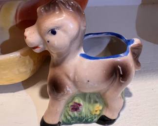 Vintage donkey planter
