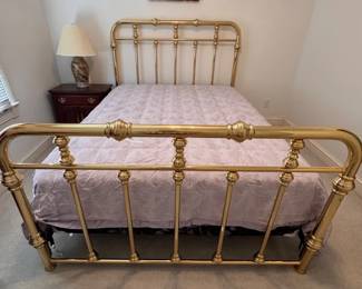 Vintage queen brass bed
