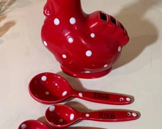 Temp-tations rooster measuring spoon holder
