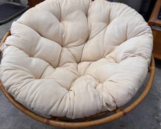 Rattan papasan chair with cushion