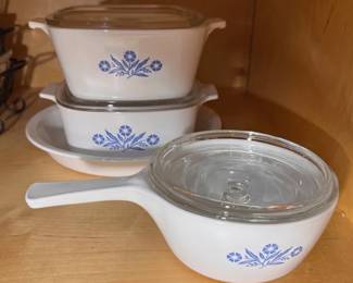 CorningWare casserole dishes and sauce pan