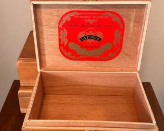 Vintage La Finca wooden cigar boxes