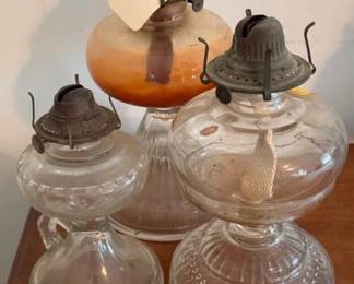 Vintage oil lamps