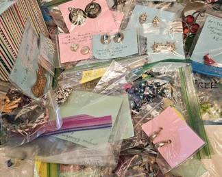 Earrings and necklaces