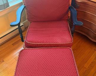 Chair and footstool
