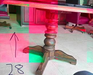 solid wood round kitchen table