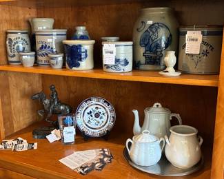 Rowe Pottery Bird Crock, Grosse Pointe Crock