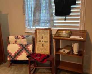 Women's Clothing, Wooden Rocking Chair, Wooden Shelf