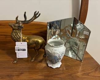 Brass Reindeer Figurine
