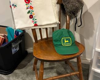 Wooden Chair, Hats