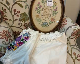 Framed Needlepoint Sampler