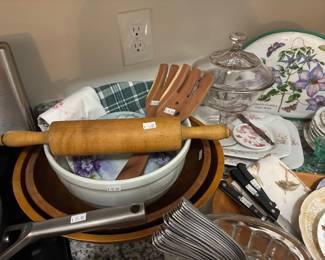 Rolling Pin, Wooden Bowls, Mixing Bowl, Silverware