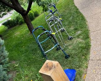 Walkers and canes, plant stands