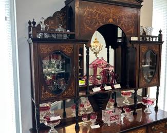Rosewood Etagere with satin wood inlay