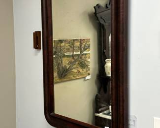 Antique mahogany mirror