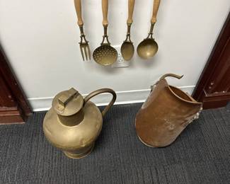 brass and copper items
