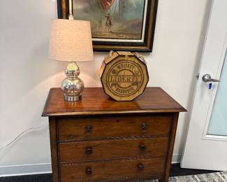 John Wayne painting, Rios three drawer chest