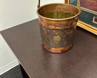 brass and copper ice bucket