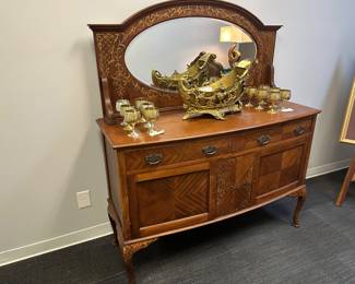 Antique handmade English style sideboard