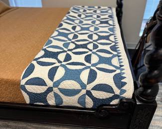 Blue and white quilt