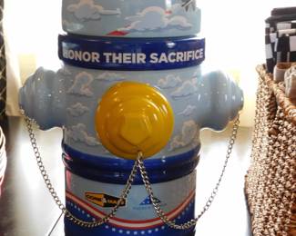 Limited edition 2025 Folds of Honor promotional fire hydrant cookie jar from Core & Main.