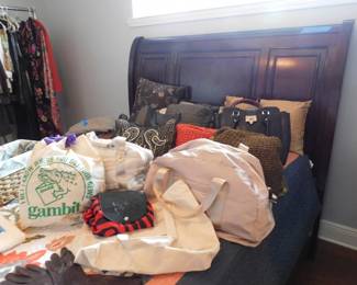 Assorted purses and handbags