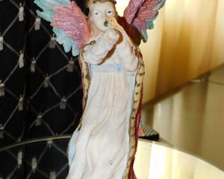 vintage 1993 "German Shalmei" angel figurine from the "Band of Angels" collection by International Resourcing Inc