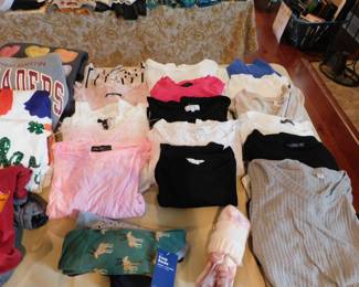 Young women's clothing; various sizes