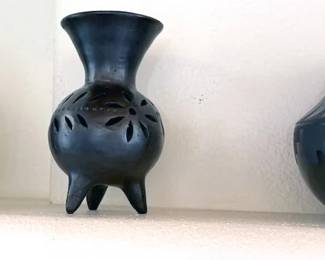 Ceramic Xun flute, San Ildefonso Pueblo pottery