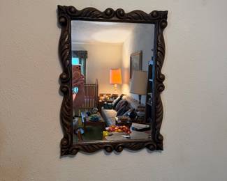 Wood handmade mirror