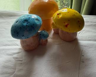 Mushrooms - ceramic and stone
