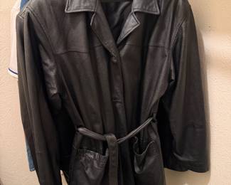 Women’s black leather jacket