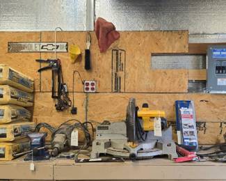 Back wall right, big garage.