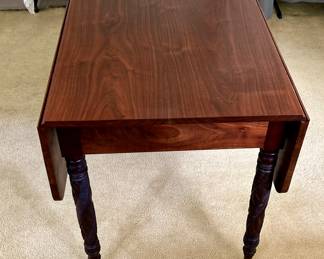 Vintage Drop Leaf Table with Carved Legs