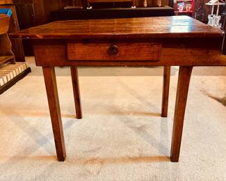 Antique Pine Table with Drawer