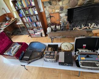 Accordion, Harper, Typewriter, Clock, Cameras