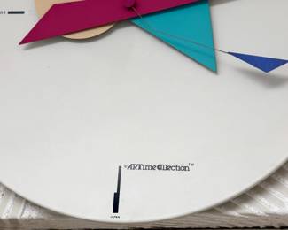 Vintage Postmodern/Memphis-Style "ARTime Collection" Canetti Wall Clock