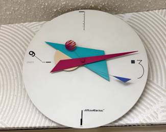 Vintage Postmodern/Memphis-Style "ARTime Collection" Canetti Wall Clock
